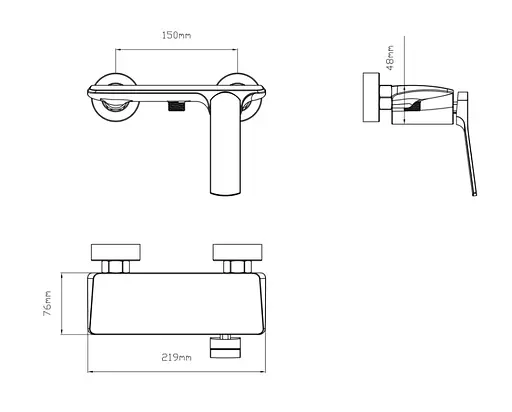Смеситель для душа Q-tap Slavonice, Matt Black (k35) QTSLA266BLM45908 - фото 4