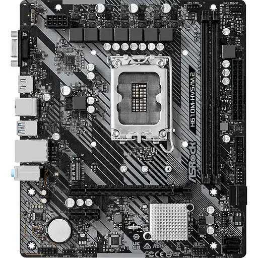 Материнська плата AsRock H610M-HVS/M.2 R2.0 (H610M-HVS/M.2 R2.0) (Socket 1700, Intel H610, Micro-ATX) - фото 2