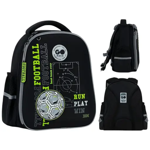 Рюкзак GoPack Education 165S Football Fan Чорно-сірий (GO26-165S-4) - фото 1