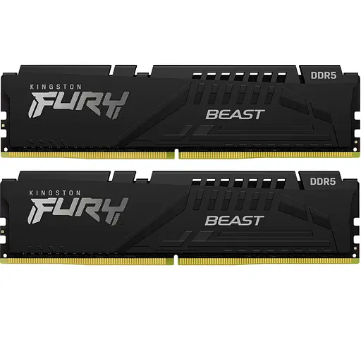 Модуль памяти для компьютера DDR5 32GB (2x16GB) 6000 MHz Beast Black EXPO Kingston Fury (ex.HyperX) (KF560C30BBEK2-32)