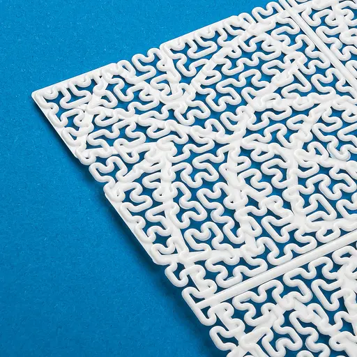 Дренажний килимок підкладка для сироробства сиру полімерний білий 20х20 см, Kitchette Білий 85283 - фото 6