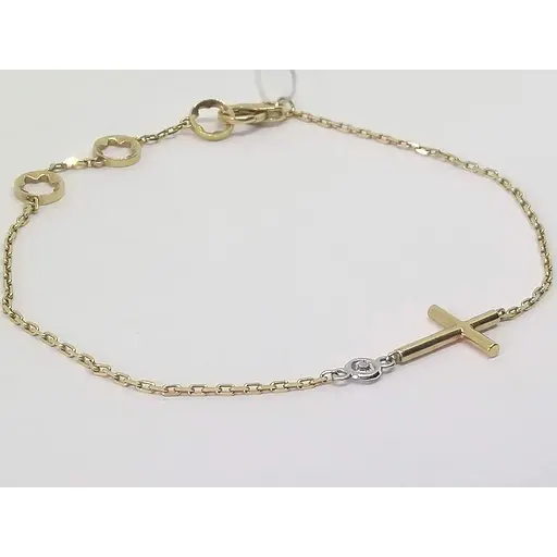 Золотой браслет Харьковская ювелирная фабрика Харьковская ювелирная фабрика с фианитом. 700151\2-Бр - фото 2