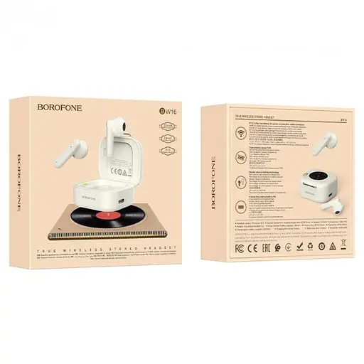 Блютуз Стерео Гарнитура Borofone BW16 Белый - фото 3