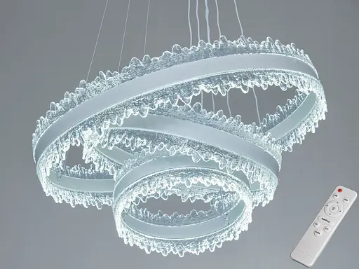 Люстра LED подвесная черная 140Вт пульт до 25м² - фото 1