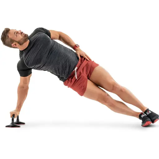 Упоры для отжиманий металлические Hop-Sport HS-M020PU черно-красные - фото 4