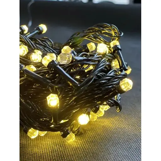 Новорічна гірлянда Рубін 6 м 100 тепло білих лампочок - фото 1