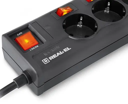 Мережевий фільтр RS-6 EXTRA 3,0m черний (EL122300002) - фото 2