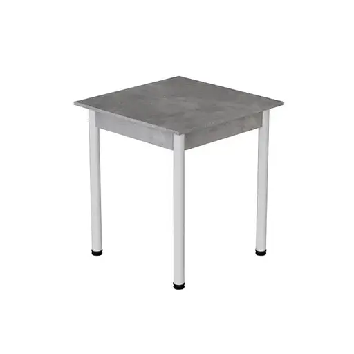 Стіл кухонний Ferrum-decor Агата 75x70x70 Білий ДСП Бетон 16мм (FRD-105555)