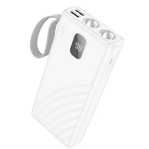 Портативний ЗП Power Bank Hoco J129A Nature flashlight 20000 mAh White