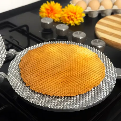 Вафельниця пірамідка форма для випічки вафельних коржів для тортових вафель на плиті Ø 18 см зі знімними ручками, RS 87765 - фото 8