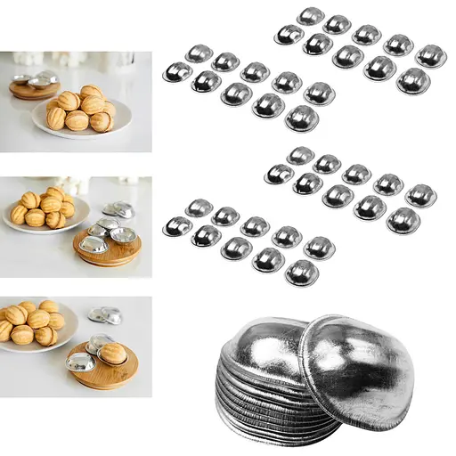 Металлические формочки порционные для выпечки печенья орешки 40, Kitchette Серый 86523 - фото 1