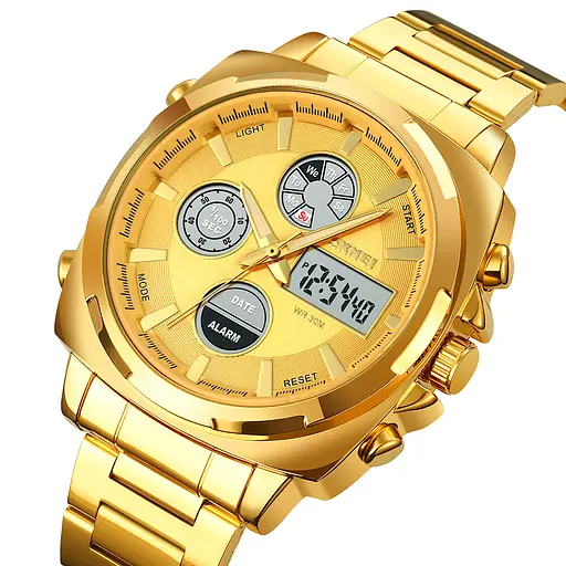 Наручний годинник чоловічий 1673GDGD Gold-Gold Skmei acs0030634 - фото 2