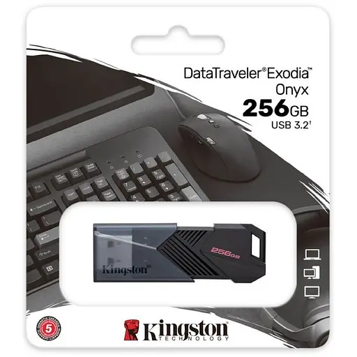Флэш память Kingston 256GB Exodia Onyx Black DTXON/256GB - фото 6