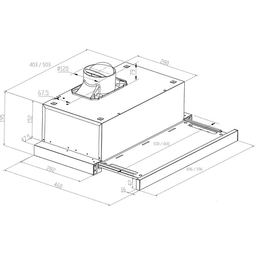 Витяжка телескопічна Pyramida TX 50 (750) R IX [142774] - фото 4