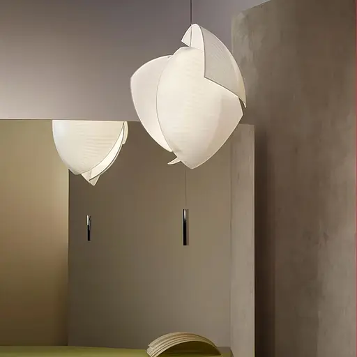 Люстра с 4-мя белыми фигурными пластинами | Ст. PL 051-500*650-4 Line F - фото 1