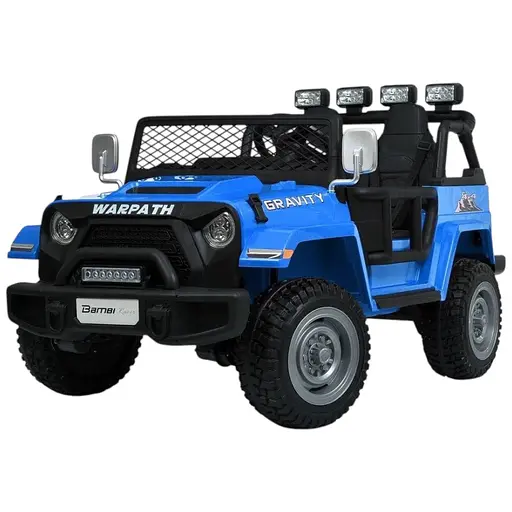Електромобіль дитячий Bambi Джип Racer M 6108EBLR-4 24V з двомісним сидінням з екошкіри синій