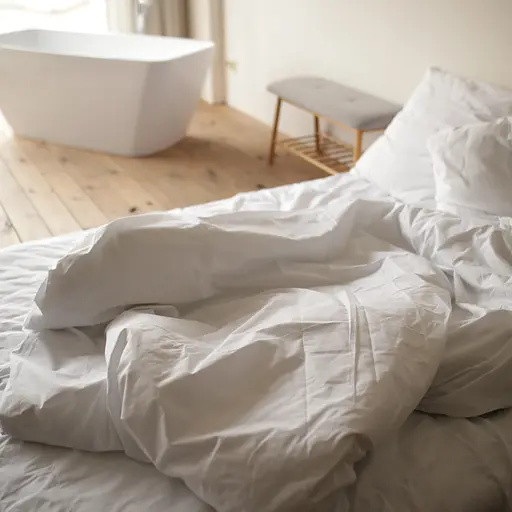 Комплект постельного белья сатин 100% хлопок белый White - двухспальный - фото 1