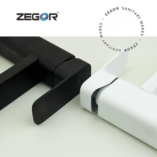 Змішувач для умивальника Zegor LEB1-123YW одноважільний білий 30412 - фото 6