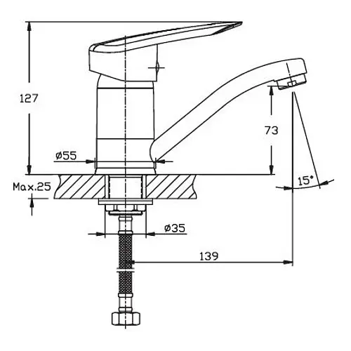 Змішувач для кухні Haiba DISK 555 HB0058 - фото 2