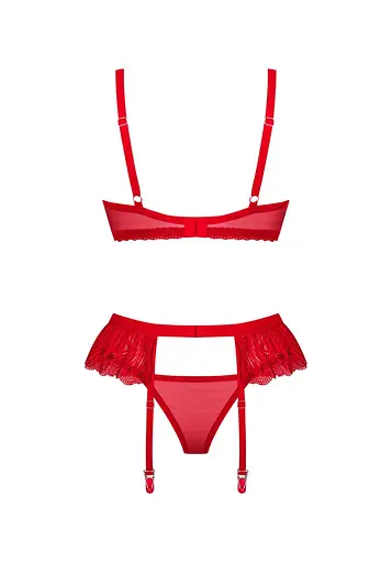 Комплект білизни Obsessive Chilisa, M/L (червоний) - фото 6