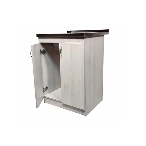 Тумба в комплекті з нержавіючою мийкою для кухні ЛДСП 60х60х83 см Дуб Молочний (52867-01162) - фото 4