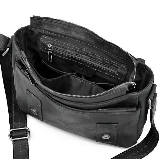 Чоловіча шкіряна сумка TARWA 32х25х7 см sum0025461 - фото 5