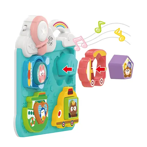 Бізіборд WToys Цікаві подорожі українська озвучка, 15 пісень, 8 казок, сортер - фото 2