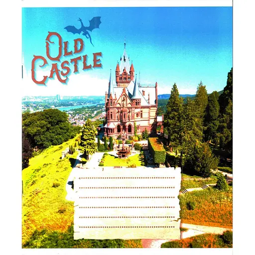 Зошит загальний "Старі замки" Leader 048-600179L-3 у лінію, 48 аркушів (959060) - фото 1