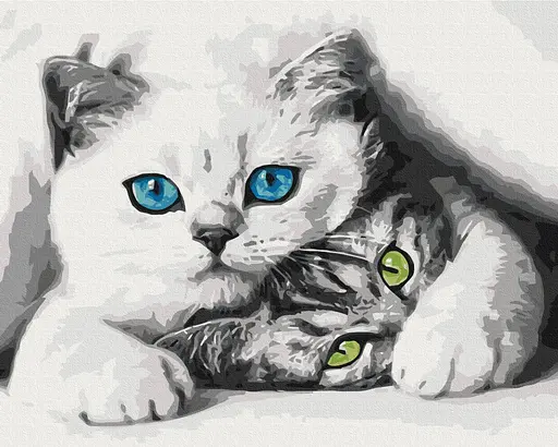 Картина за номерами на підрамнику Brushme Муркотики