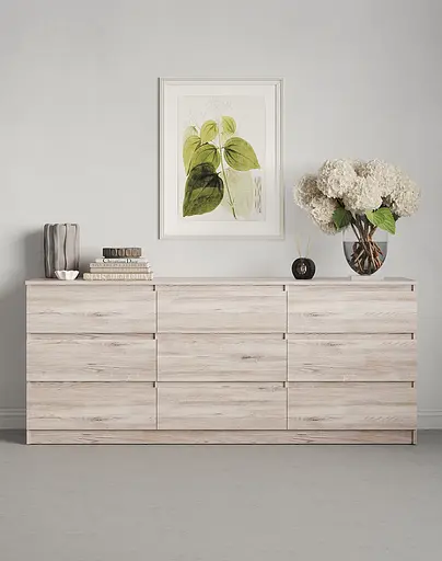 Комод у вітальню MebelStar Нео 9Ш 180x43x75,5 см Аляска сірий (MBS-1321) - фото 2