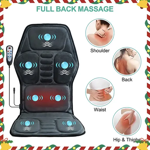 Подогреваемая массажная накидка для сиденья с вибрационным массажем, подогревом и пультом управления 88238 - фото 7