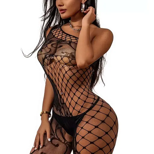 Бодістокінг через плече розміру S/M/L з мережива - фото 6