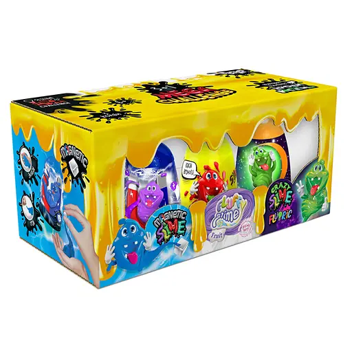 Вязкая масса "3 в 1" Magnetic Slime, "Fluffy Slime", "Crazy Slime Fluoric" Danko Toys SLM-14-01U цвета в ассортименте - фото 1