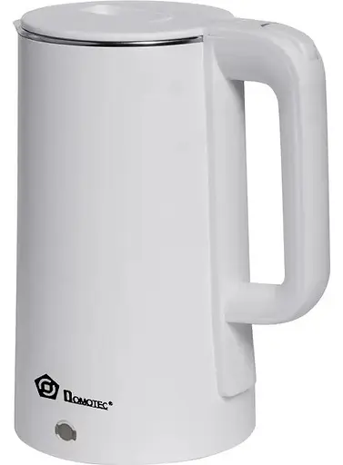 Электрочайник Domotec MS-5028 1500Вт Нержавеющая сталь/Пластик дисковый чайник 2л Автоотключение Белый - фото 4