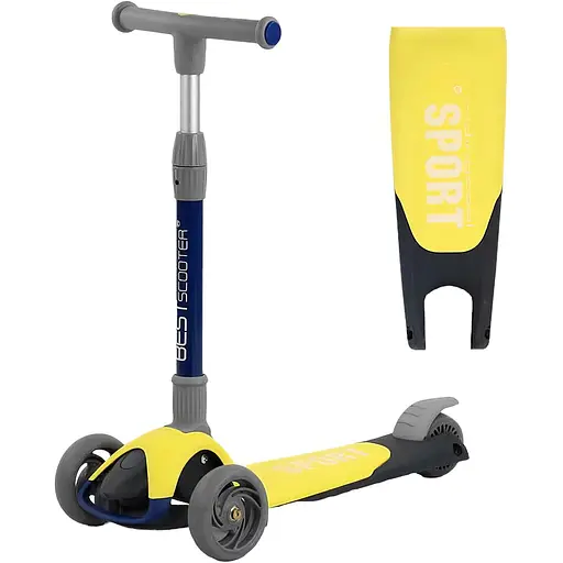 Самокат дитячий Best Scooter 24х58 см Чорно-жовтий 000254942
