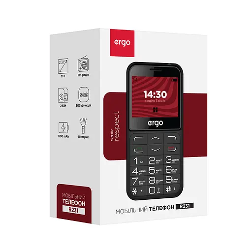 Мобільний телефон Ergo R231 Dual Sim Black 6906379 - фото 4