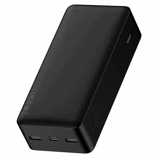 Повербанк Baseus Bipow 15W 30000 mAh, 2xUSB, USB-C Black - фото 2