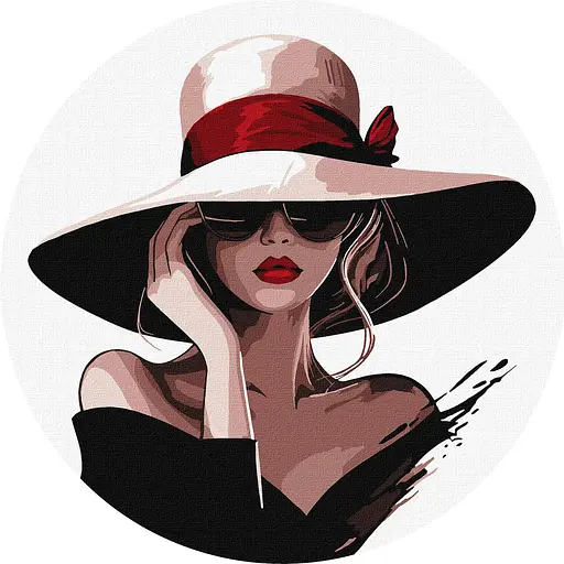 Набор для росписи по номерам Модный силуэт, диаметр 26 см, КНО-R1163