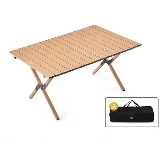 Стіл NatureHike кемпінговий, обідній, відкритий, складаний, портативний, розмір M 90х60х45 см - фото 1