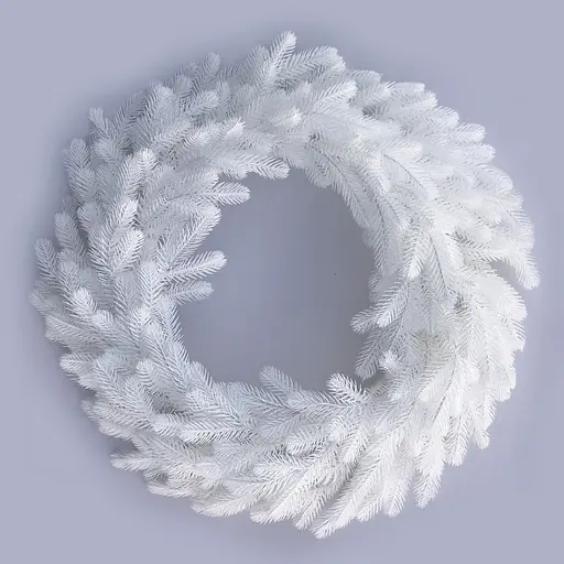 Вінок хвойний різдвяний Hvoya Traditional литий білий 50 см