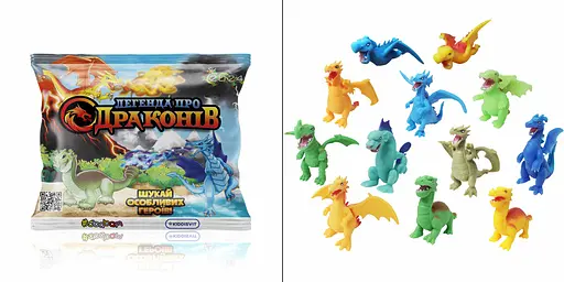 Стретч-игрушка в виде мифического животного – ЛЕГЕНДА О ДРАКОНАХ (в ассортименте, в дисплее) - фото 2