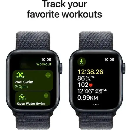 Смарт-годинник Apple Watch SE 2 GPS 44mm Midnight Aluminium Case w. Ink Sport Loop (MXEP3) - фото 6