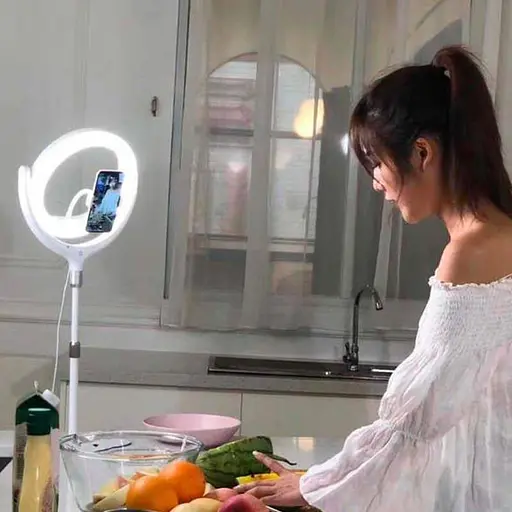 Держатель с кольцевым освещением Remax LIFE Desktop Selfie Spot Light RL-LT13 360 градусов 50-80 см - фото 5