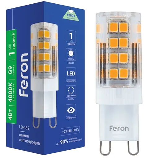 Лампа светодиодная Feron LB-433 230V 5W 48leds G4 4000K (25864)