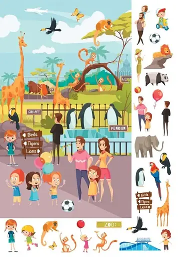 Книга-картонка Великий віммельбух. Зоопарк - фото 6