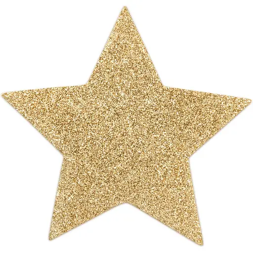 Пестис - стыкины Bijoux Indiscrets - Flash Star Gold, наклейки на соски - фото 2