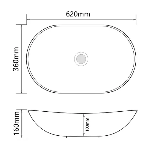 Умивальник накладний Mixxus Premium Wave-0105 620x360x160 мм MP6555, Білий - фото 7