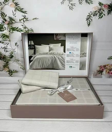 Постільна білизна Belizza Square Stone Жаккард Romeo Home pbe0052154 - фото 2