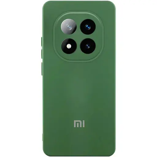 Чехол Lakshmi Silicone Cover Full Camera (AA) with logo для Xiaomi Redmi Note 14 Pro+ 5G Зеленый / Dark green