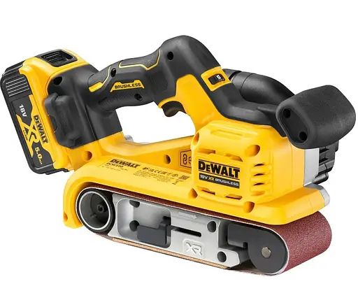 Ленточная аккумуляторная шлифмашина DeWalt с АКБ и ЗУ DCW220P2 - фото 1